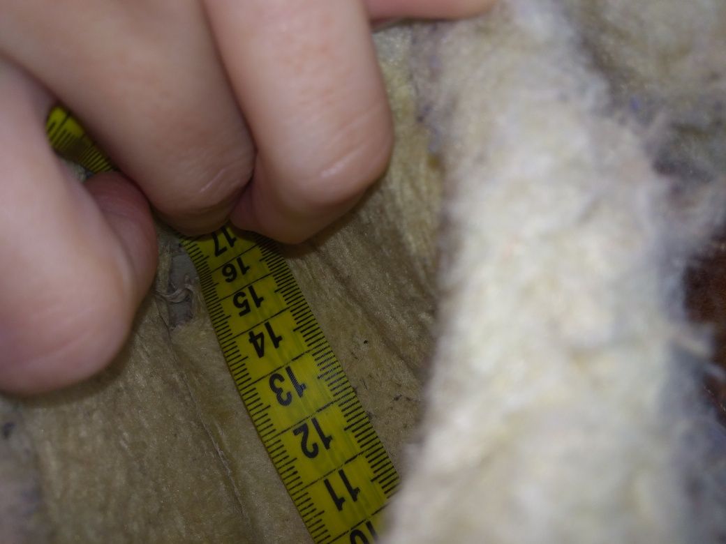 Теплые тапки, на толстой подошве, овчина, 17 см стелька