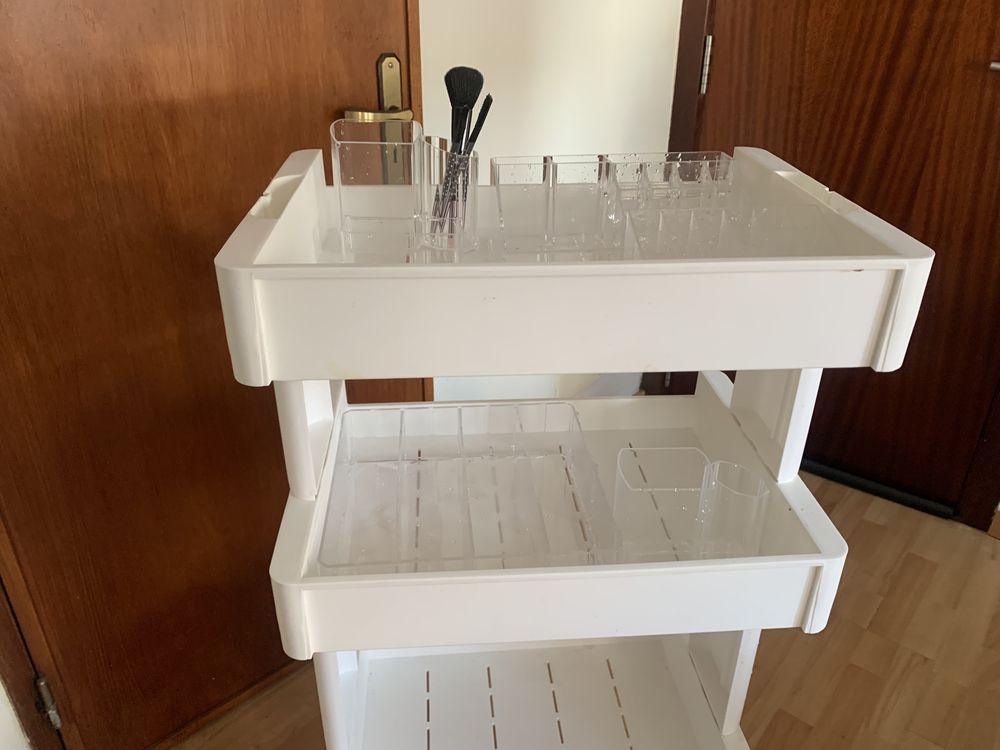 Kit Organizador de maquilhagem com acrílico transparente (5 caixas)