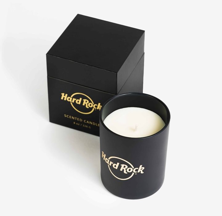 Vela com aroma marca hard rock