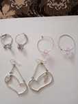3 Сережки :сердечка Guess,зірочки