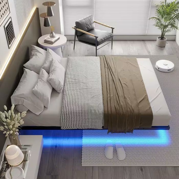 Łóżko lewitujące 90x200 led