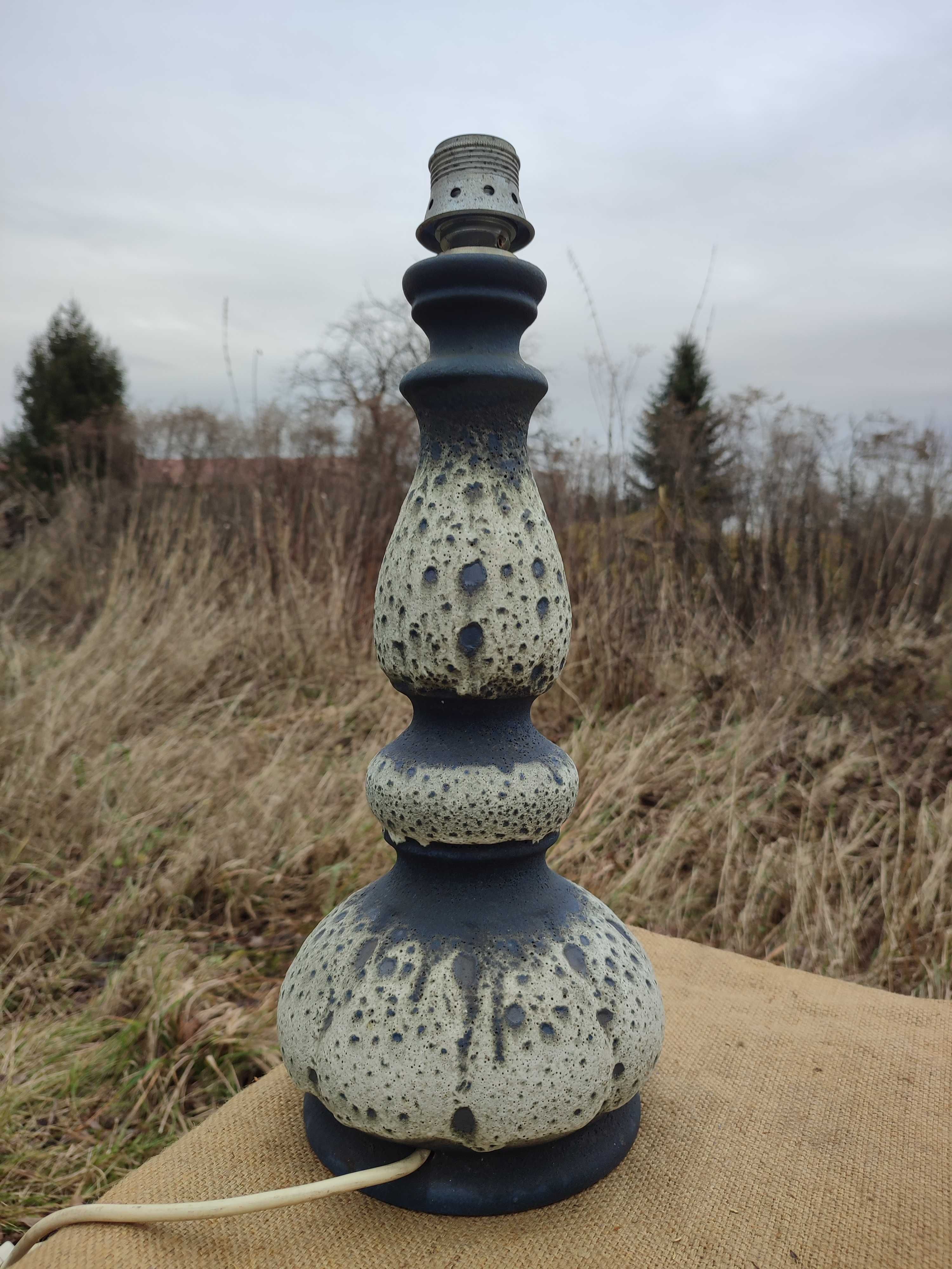 Ceramiczna lampa fat lava Niemcy Hustadt Leuchten Neheim nr 4