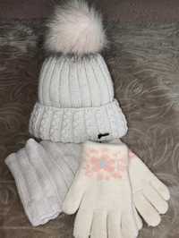 шапка для дівчинки , зимовий набір