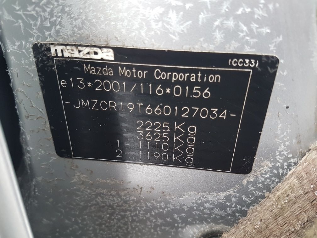 Zderzak Mazda 5 drzwi prawe przesuwne klapa błotnik cześci
