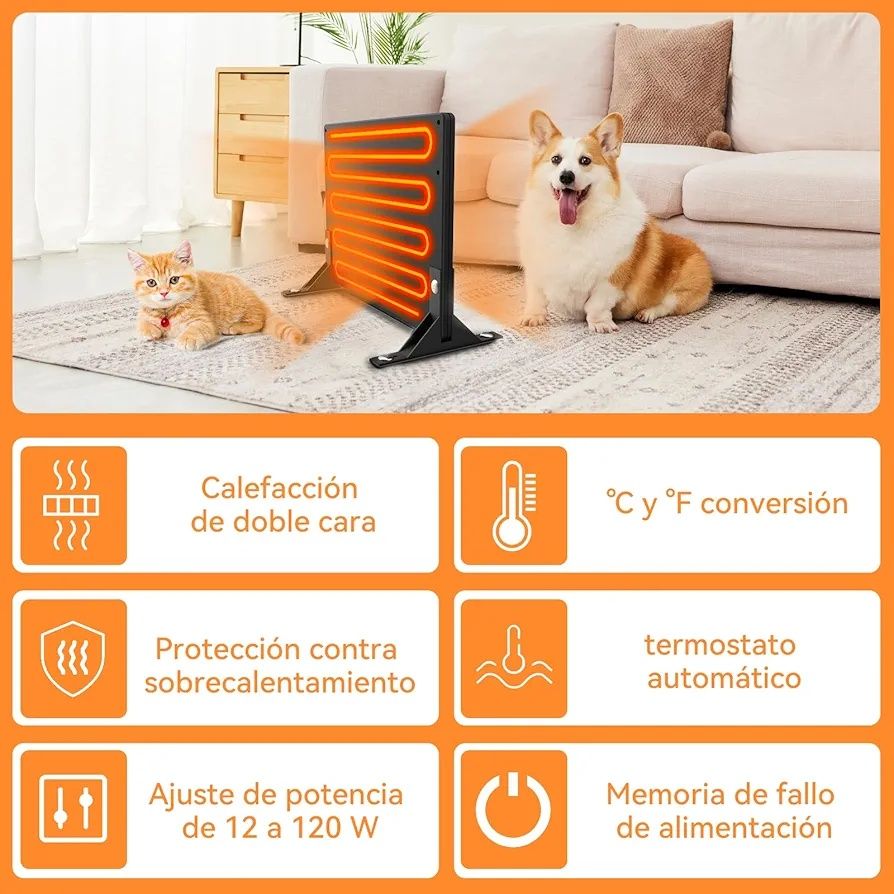 MQUPIN Aquecedor de galinheiro e criador de pintainhos 2-em 1, 120 w a