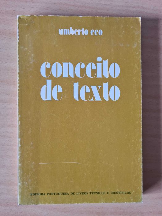 Livro "Conceito de Texto" de Umberto Eco
