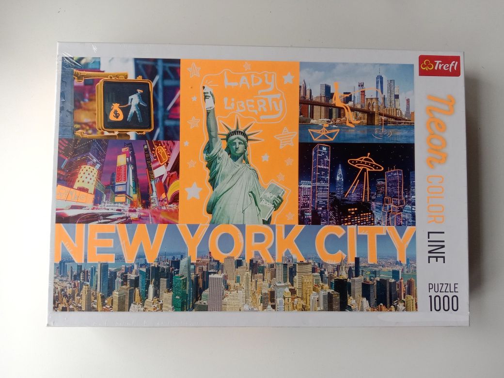 Puzzle New York City 1000 elementów neon line