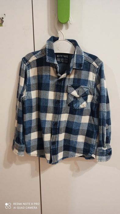 Elegancka koszula chłopięca w kratę r. 98