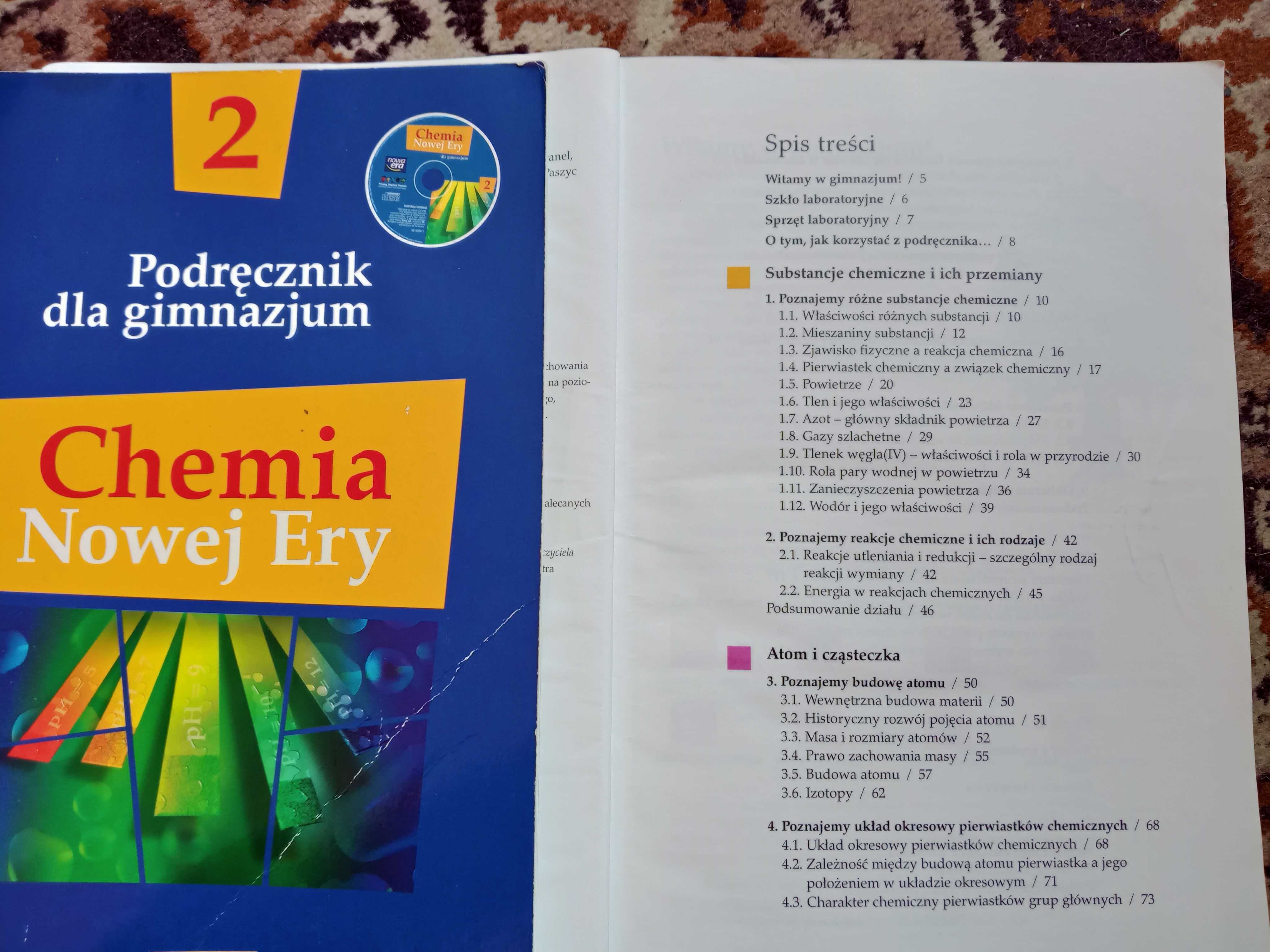 Chemia Nowej Ery 1, 2 Podręcznik dla gimnazjum. Płyty CD. Kulawik