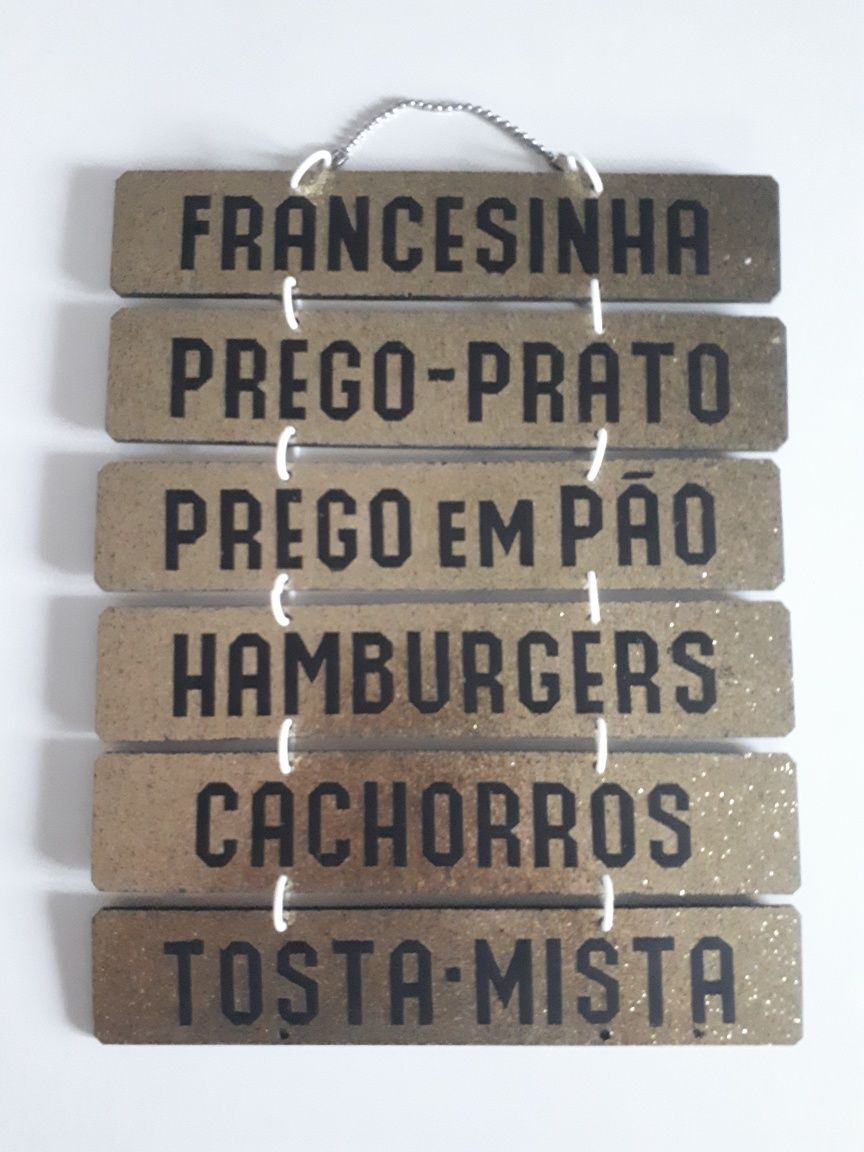 Placas vintage bar/restaurante