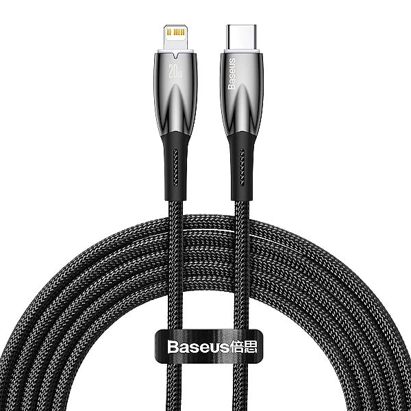 Kabel Baseus CADH Lightning - USB-C PD 20W 480Mb/s 2m - czarny