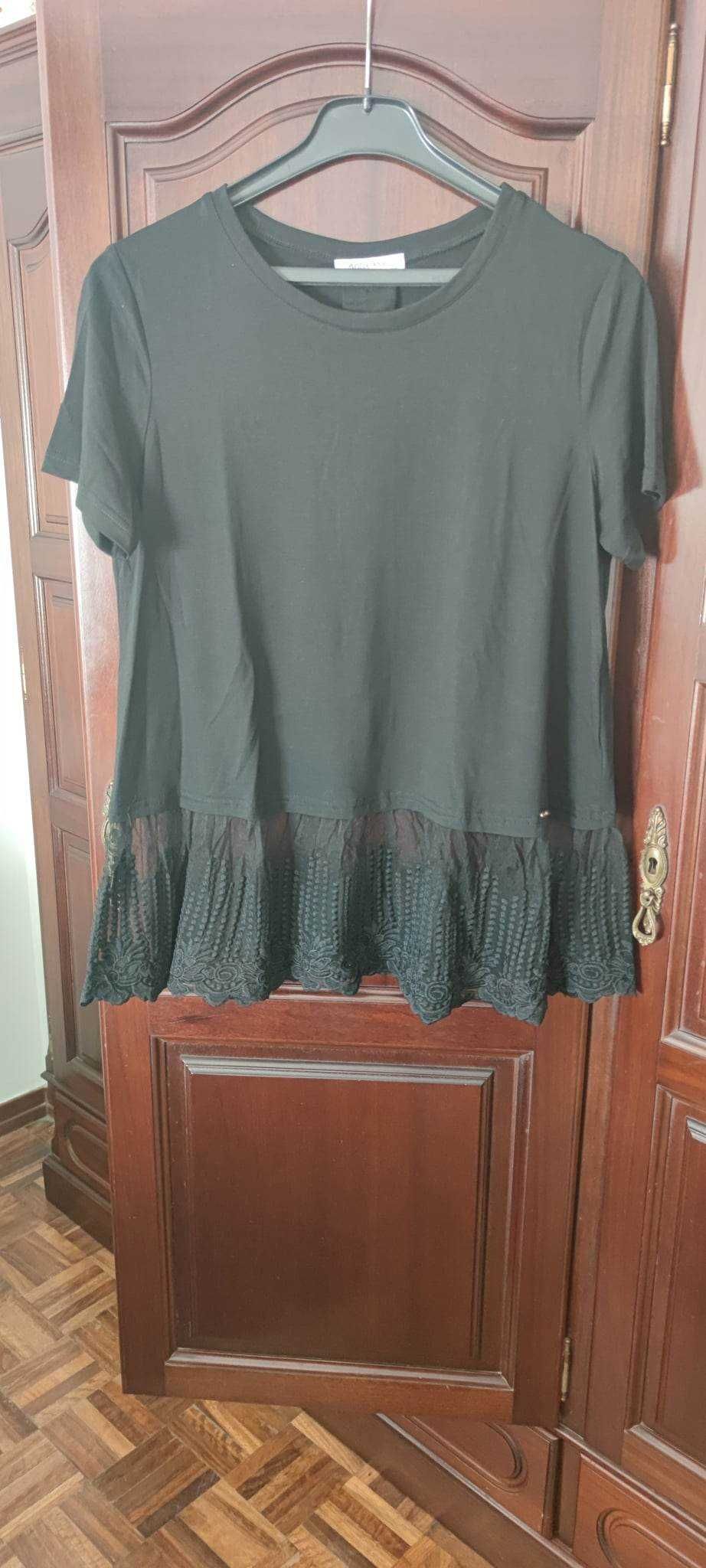 T-shirt Preta (Moda Ana) veste até XL (nova) 10€