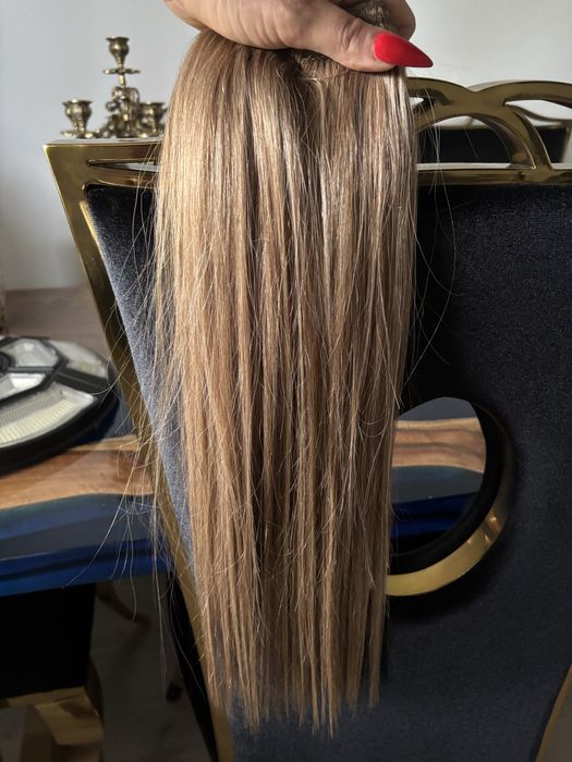 Wlisy naturalne 7 tasm naturalny ciemny blond