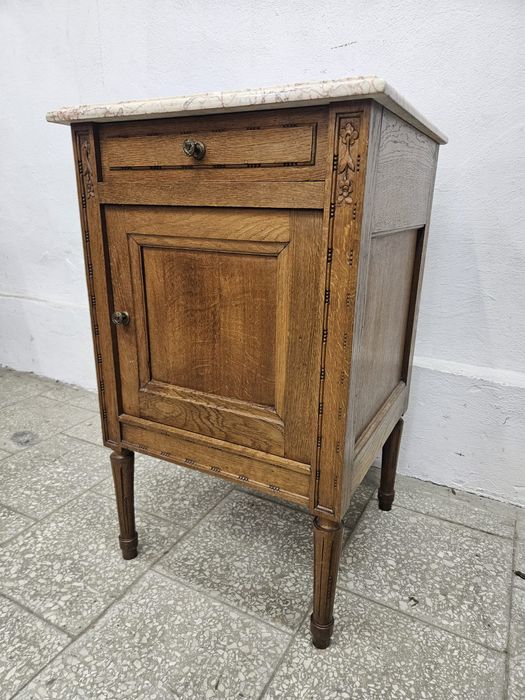 Komoda francuska z blatem marmurowym  szafka /