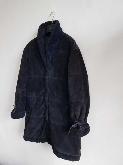 Zamszowy ocieplany płaszcz retro #rouje #sezane #madelle