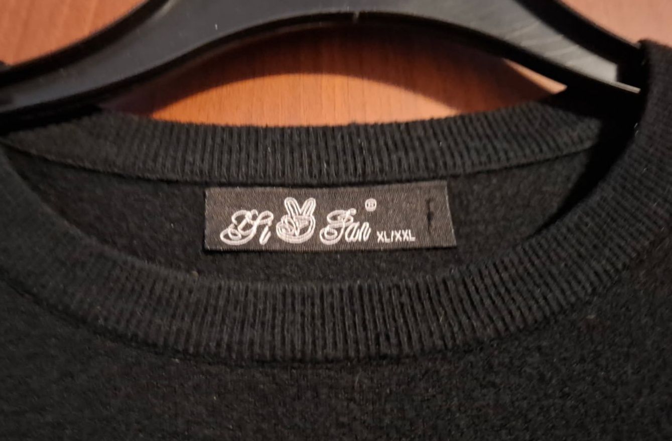 Sweterek damski cienki czarny roz XL/XXL