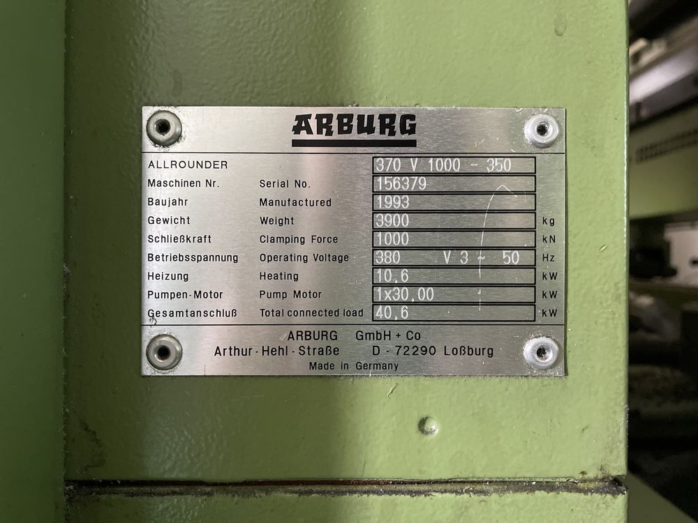 Wtryskarka Arburg Allrounder 370V