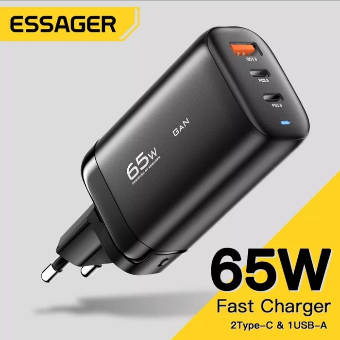 Зарядное устройство Essager Gan 65w xiaomi powerbank