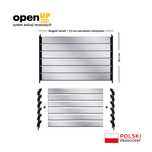 Ruchome deseczki z aluminium. Uchwyt OpenUp + 6 lameli z aluminium 100