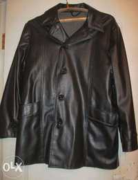 Продается куртка кожаная черная мужская