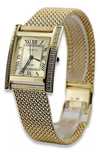 Złoty zegarek 14k 585 damski z bransoletą Geneve mw010ydg&mbw014y-f Wr