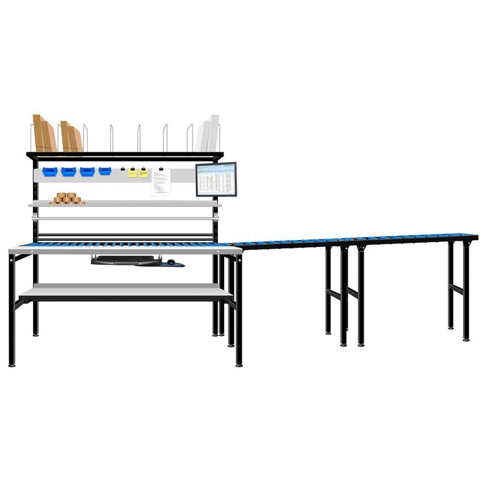Profesjonalny Stół do pakowania PACZEK przesyłek 160x80 RedSteel