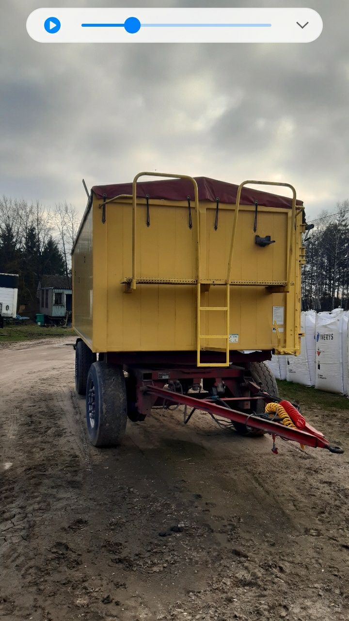 Przyczepa wywrotka do płodów rolnych  zboza i transportu paletowego