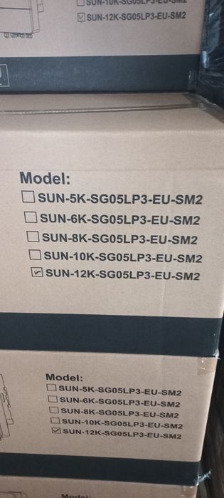 Інвертори DEYE гібрид 12квт   3 фази на низьку напругу акумулятора