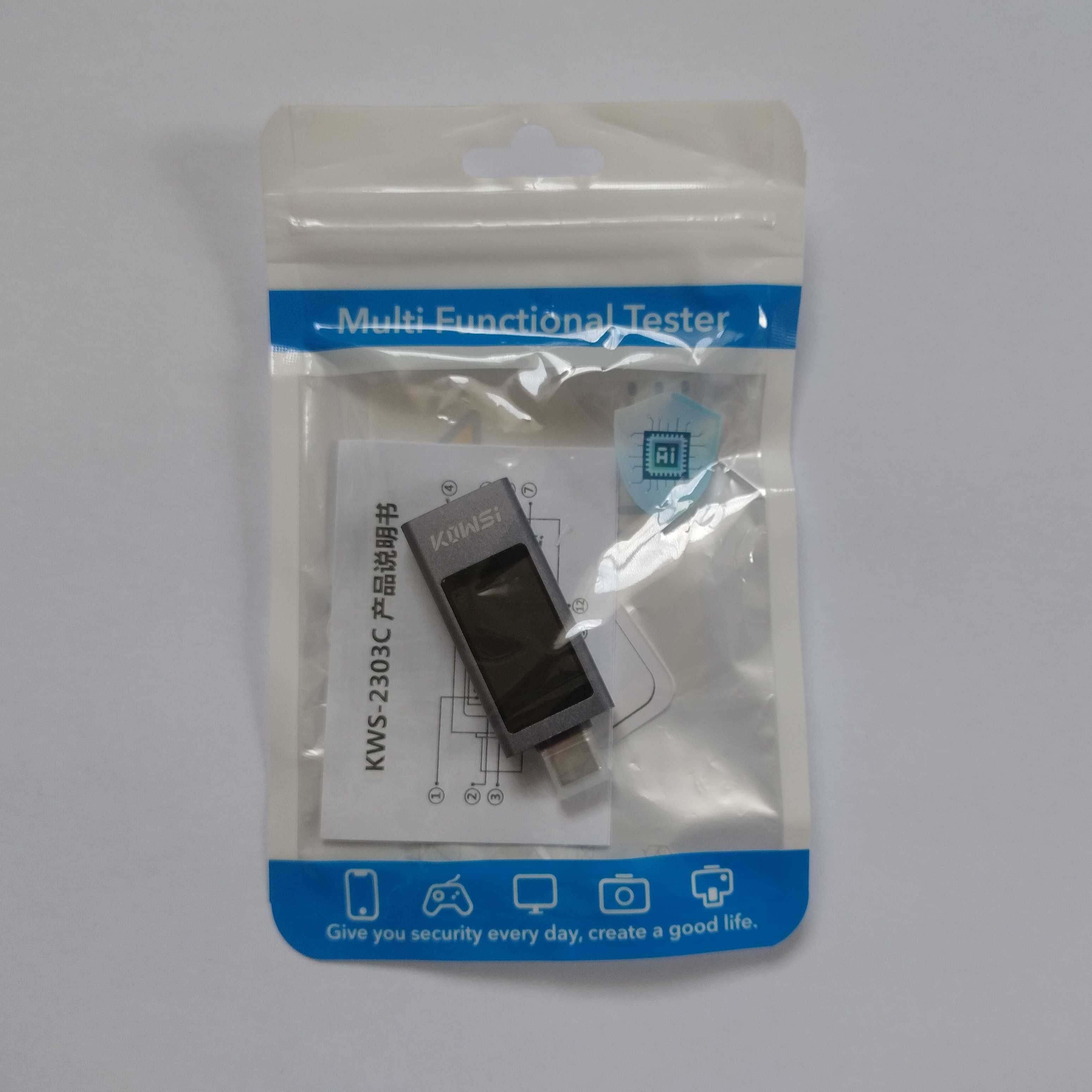 Tester Ładowania USB Woltomierz Miernik Napięcia Amperomierz kws-2303c