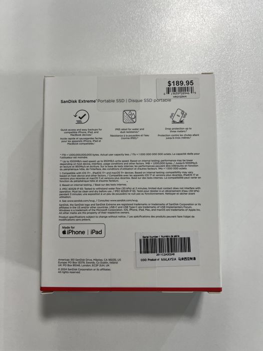 5800->SSD ЗОВНІШНІЙ SanDisk Extreme PortableV2 2tb (SDSSDE61-2T00-G25)