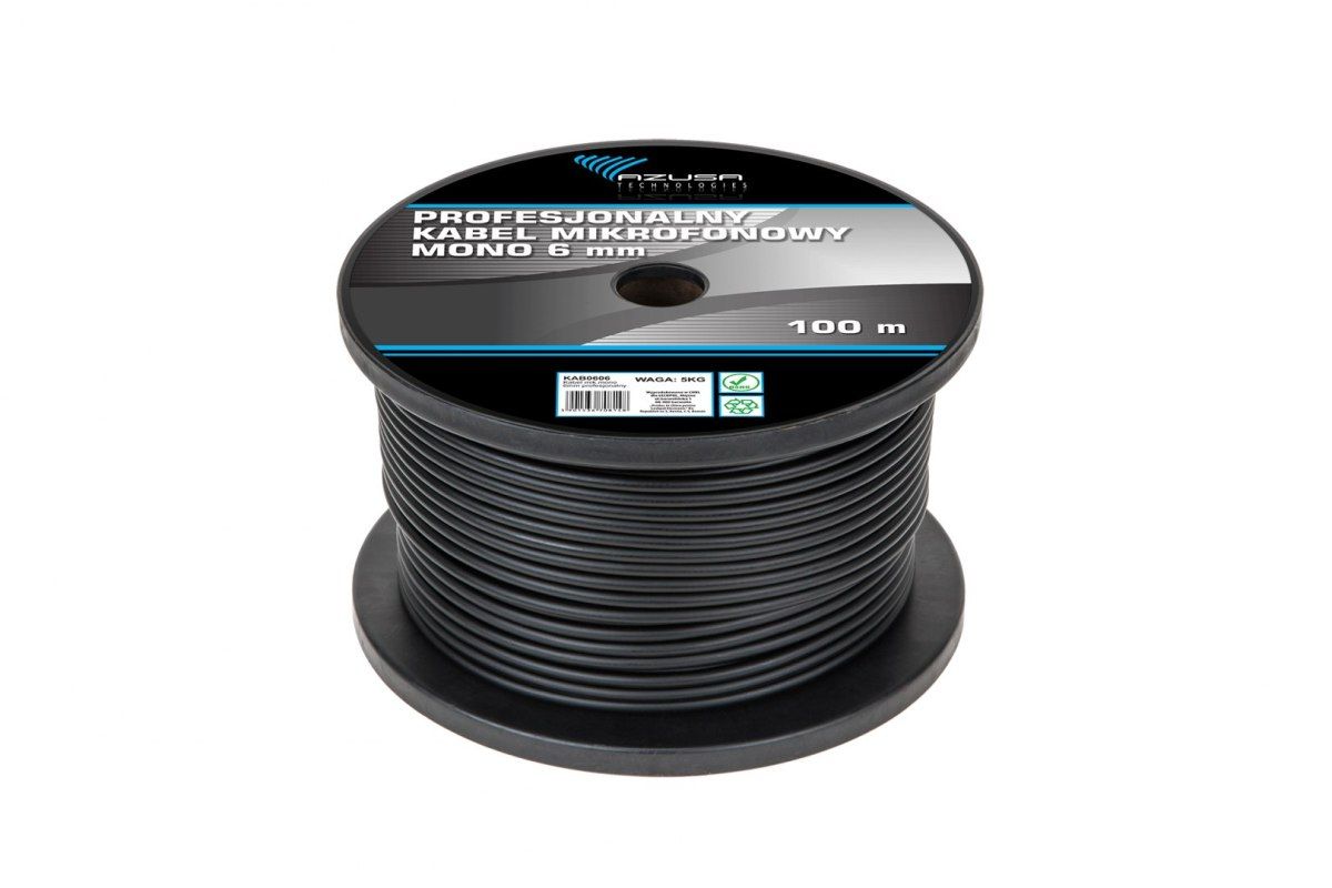 kabel mikrofonowy mono 6mm profesjonalny