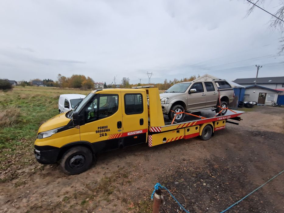Pomoc Drogowa 24h Żywiec transport laweta do 10ton koparek wózków