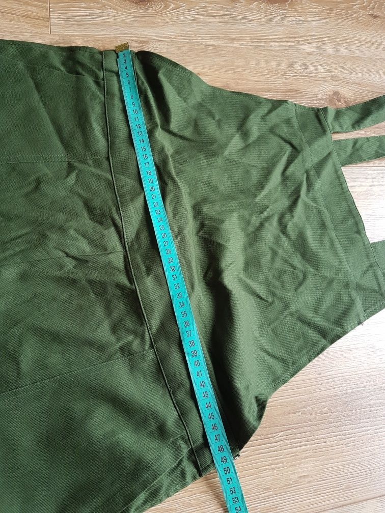 L 40 XL 42 Oliver Bonas khaki ogrodniczki damskie spodnie na szelkach