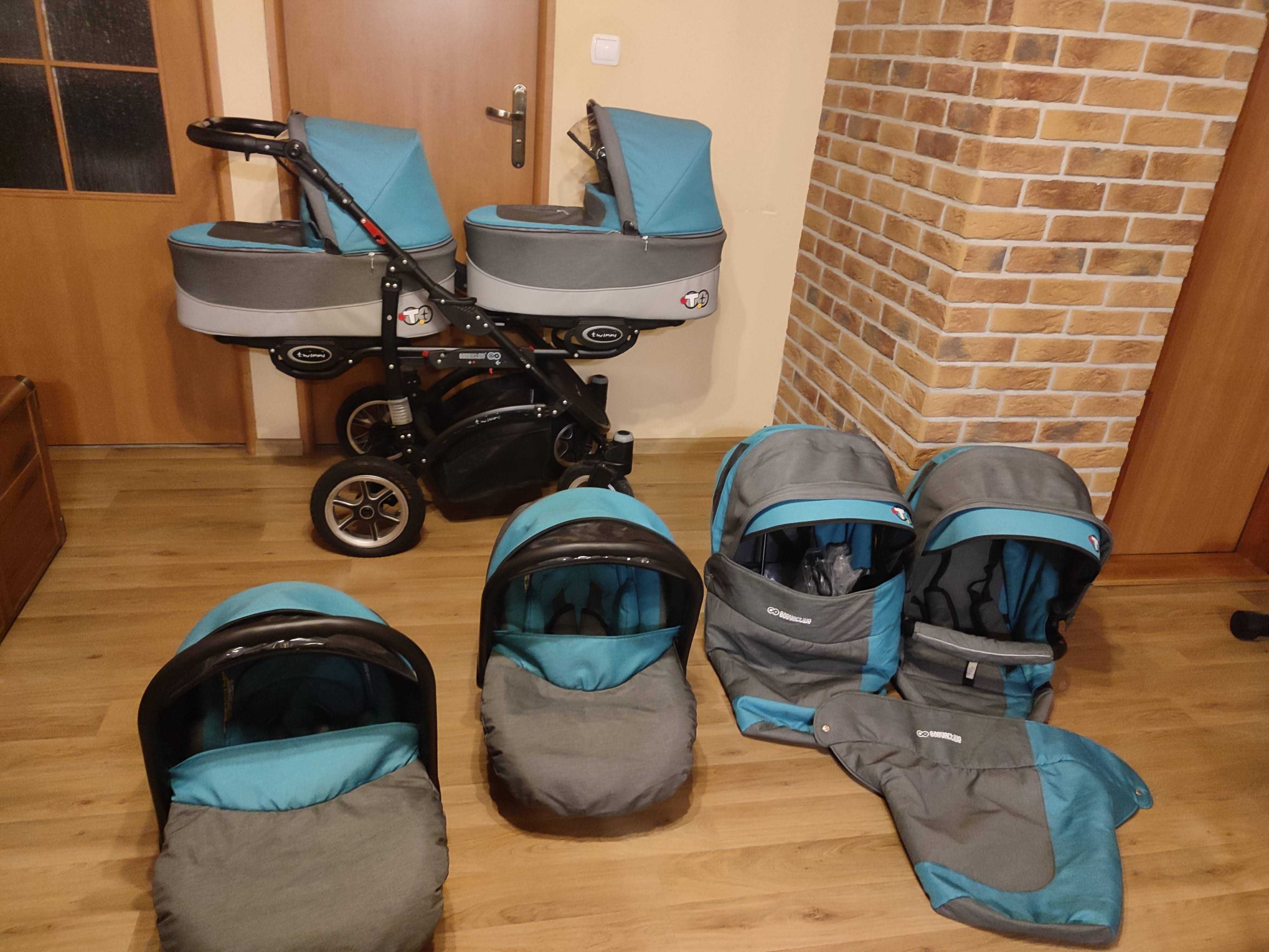 BabyActive wózek bliźniaczy 3w1