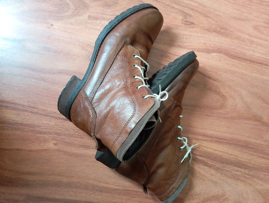 Шкіряні утеплені на натуральній вовні черевики р.39