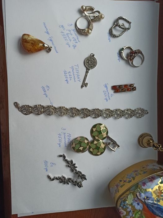 Срібло срібні прикраси