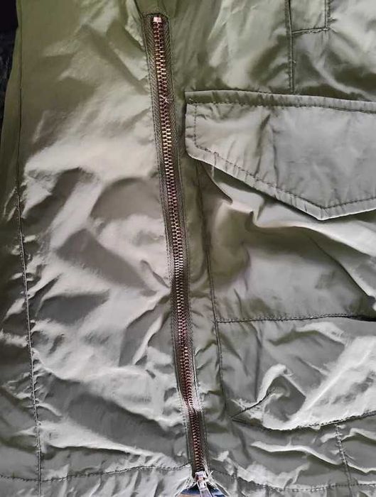 zielona super ciepła zimowa kurtka duży kaptur XS/S Zara