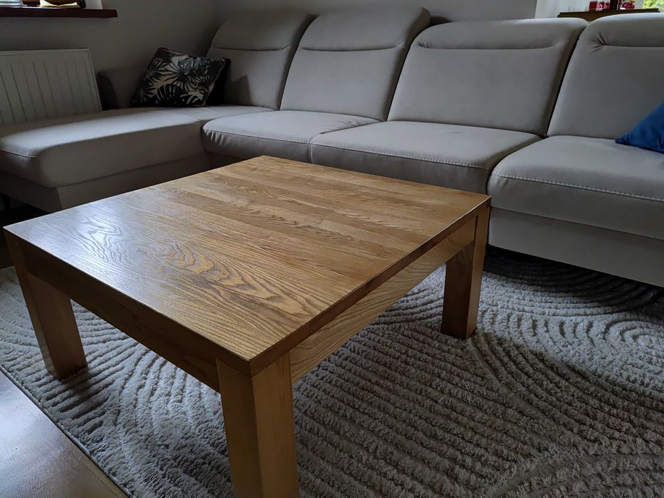 Stolik kawowy, jesion, lite drewno