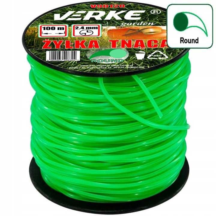 Żyłka tnąca do kosy VERKE garden V90122 3 mm x 100 m okrągła