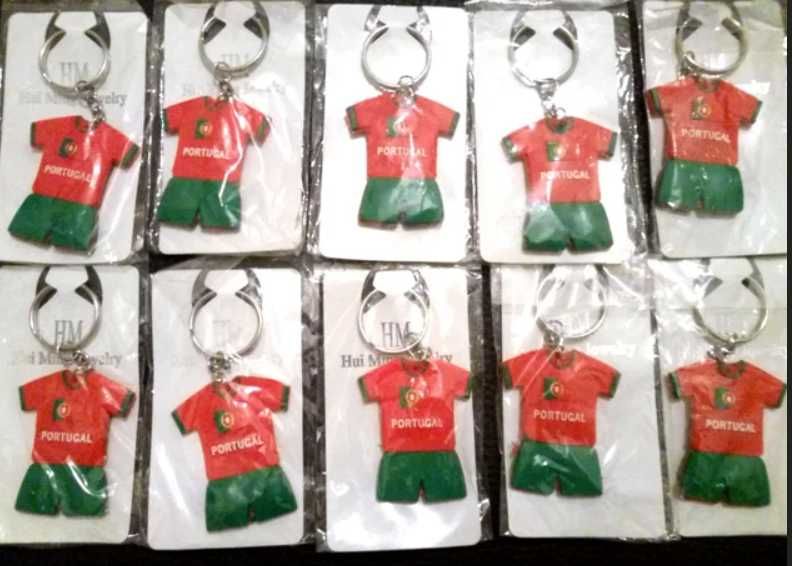 Lote 10x Porta-chaves da Seleção Nacional - Portugal