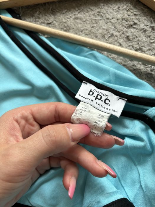 Turkusowa bluzka na jedno ramię bonprix xs/s x