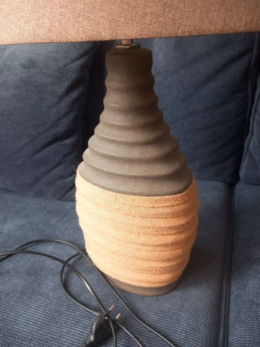 Lampa lampka stojąca na stolik, biurko brązowa