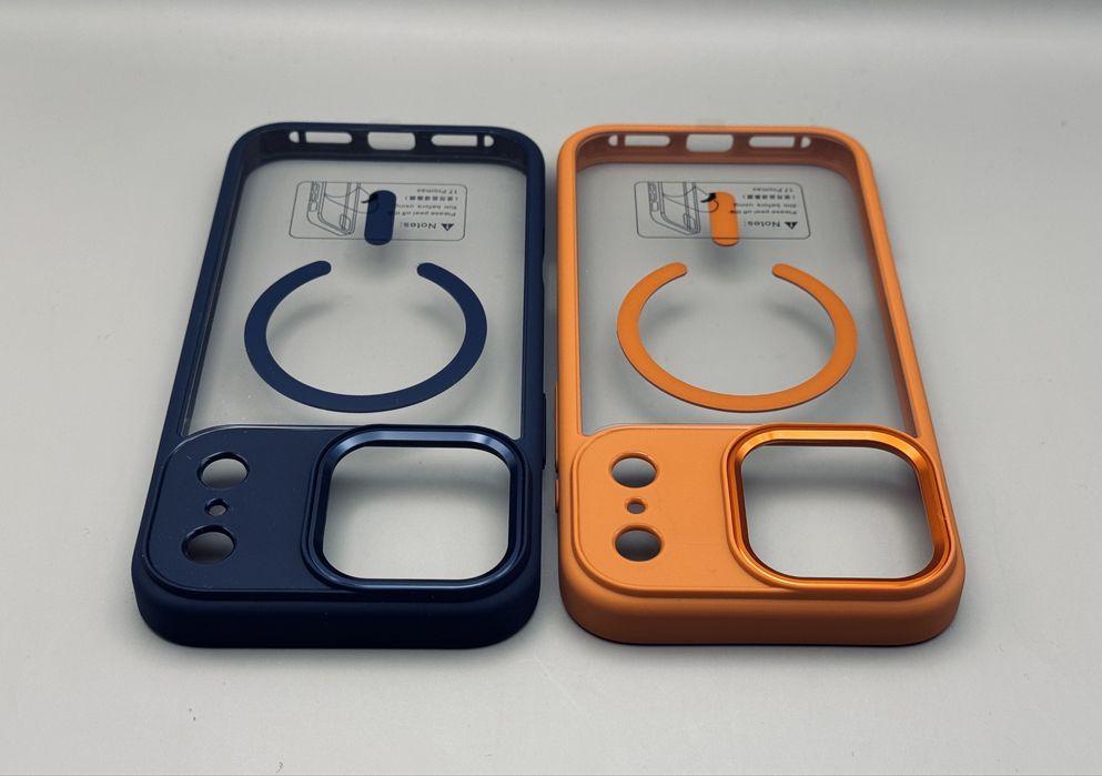 Чехол iPhone 17 Pro Max Orange MagSafe, 17 Pro Blue MagSafe, оранжевый