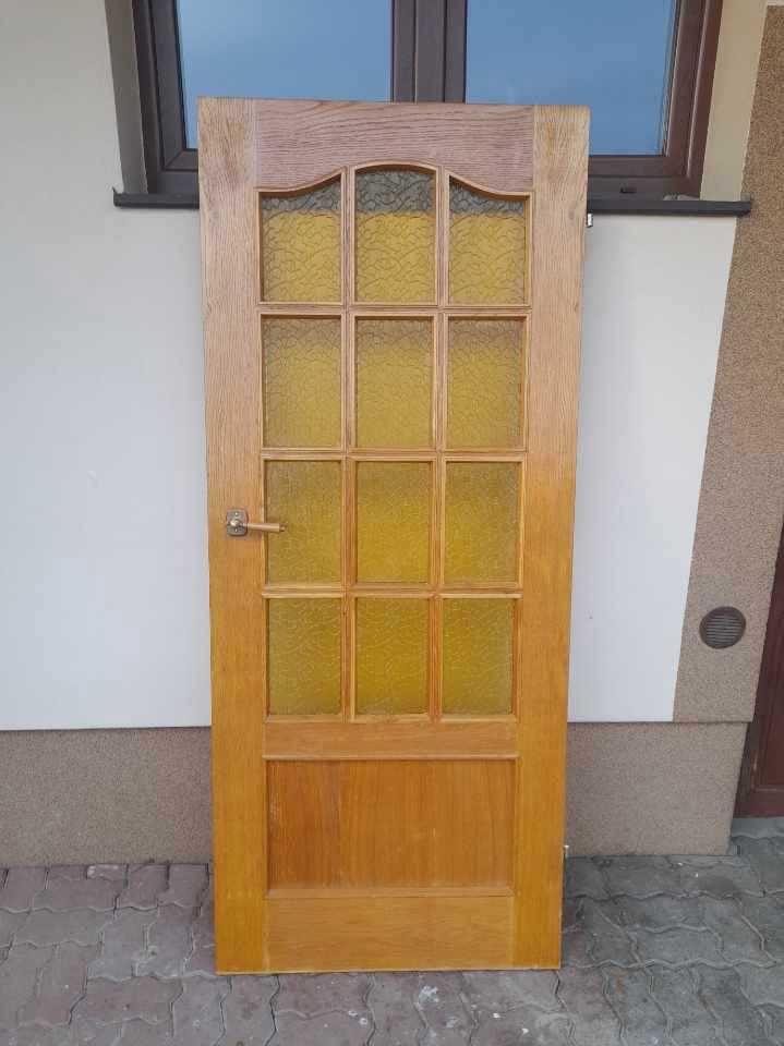 drzwi wewnętrzne dębowe  prawe lewe 80x200 70x200 70x199