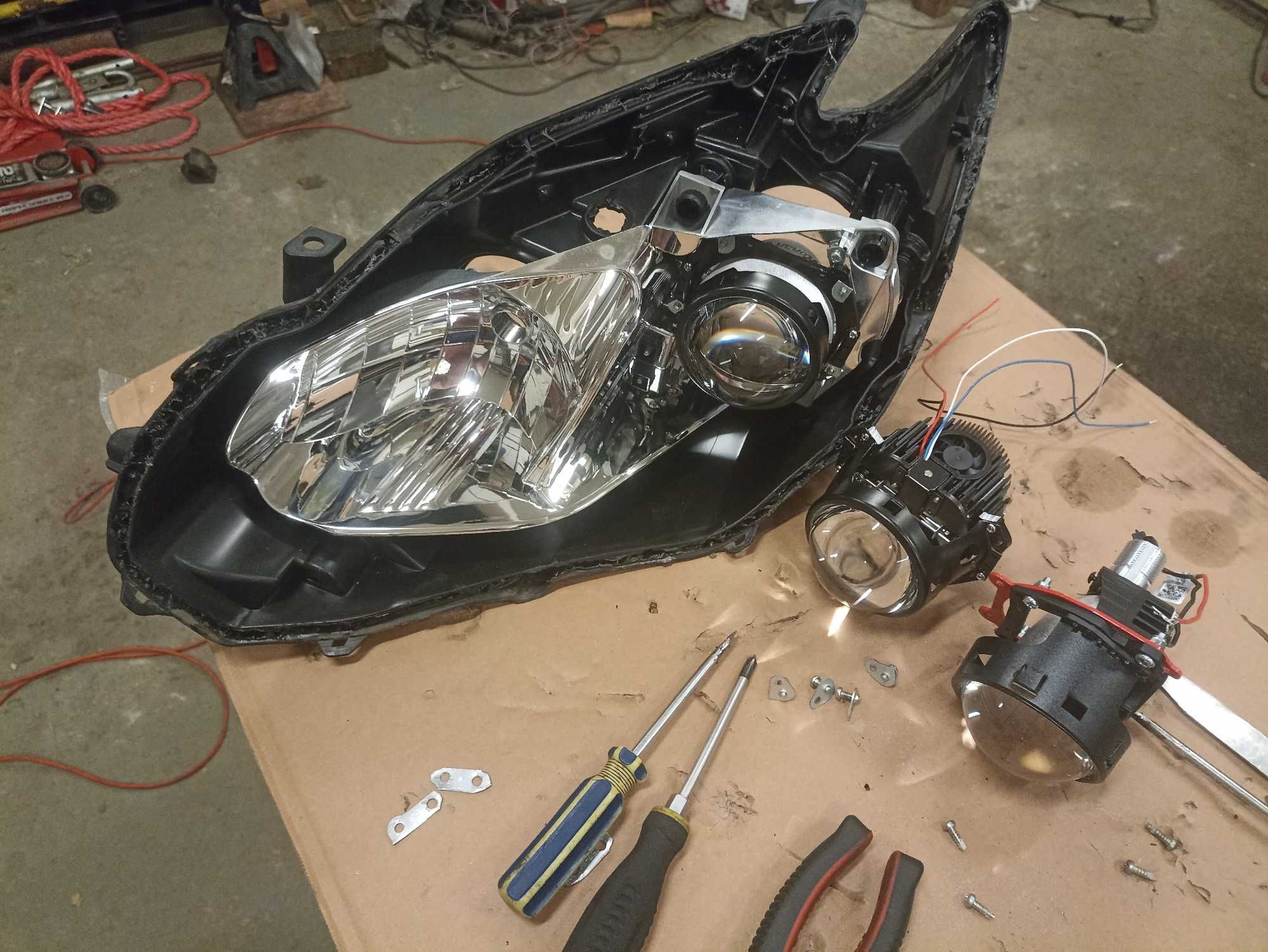 regeneracja reflektorów Prius lampa ремонт фар установка modul bi led