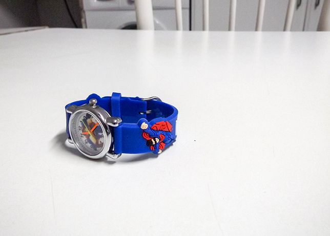 Relogio infantil superman, com pulseira ilustrada em 3D, quartzo