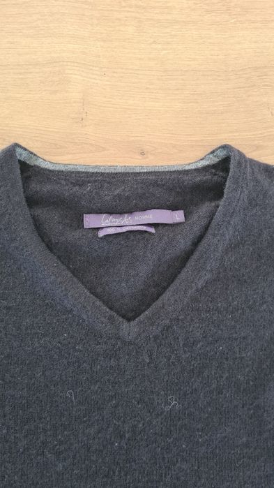 Sweter męski. 100% Kaszmir. Czarny. Rozmiar L / XL