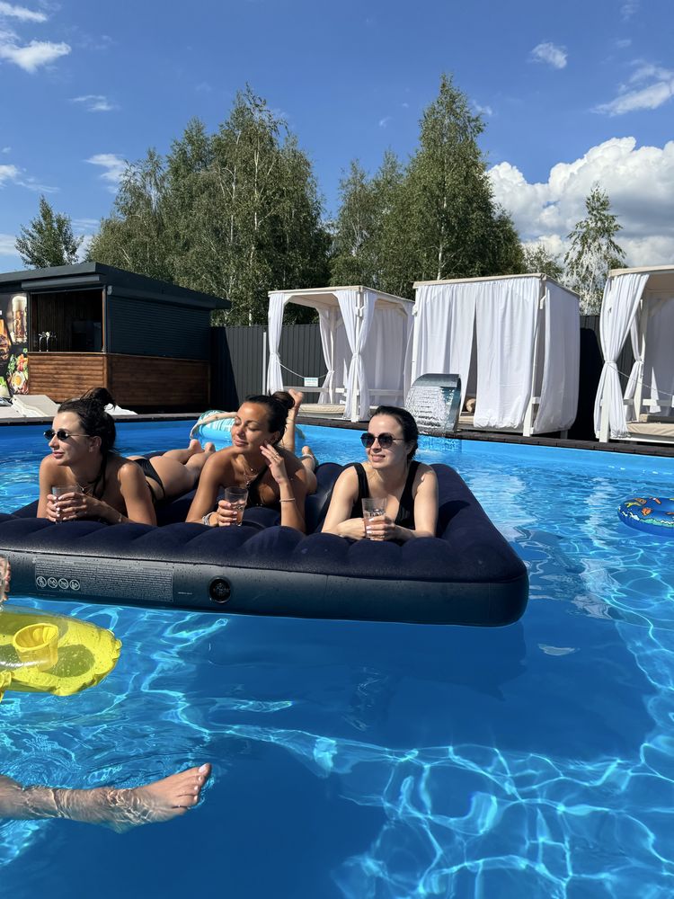 Оренда будинку подобово за Києвом. Басейн, Баня на дровах, Чан