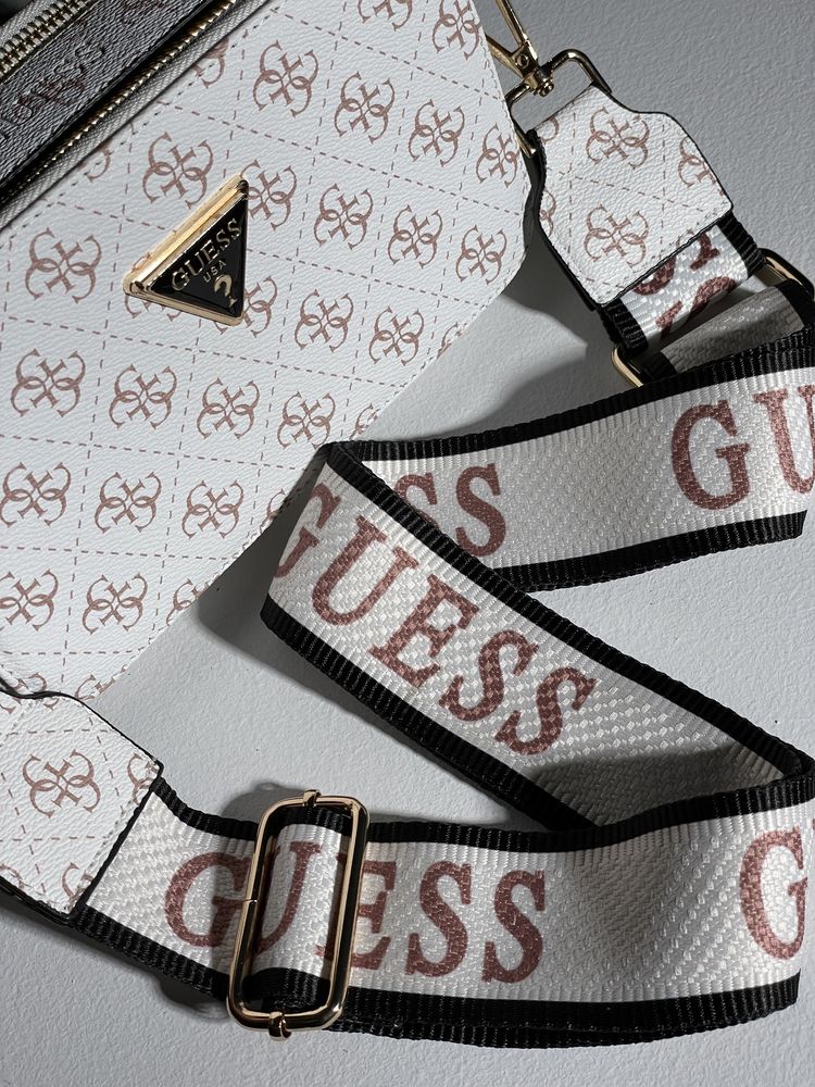Жіноча сумка Guess кроссбоди Люкс женская сумка белая на плечо гесс