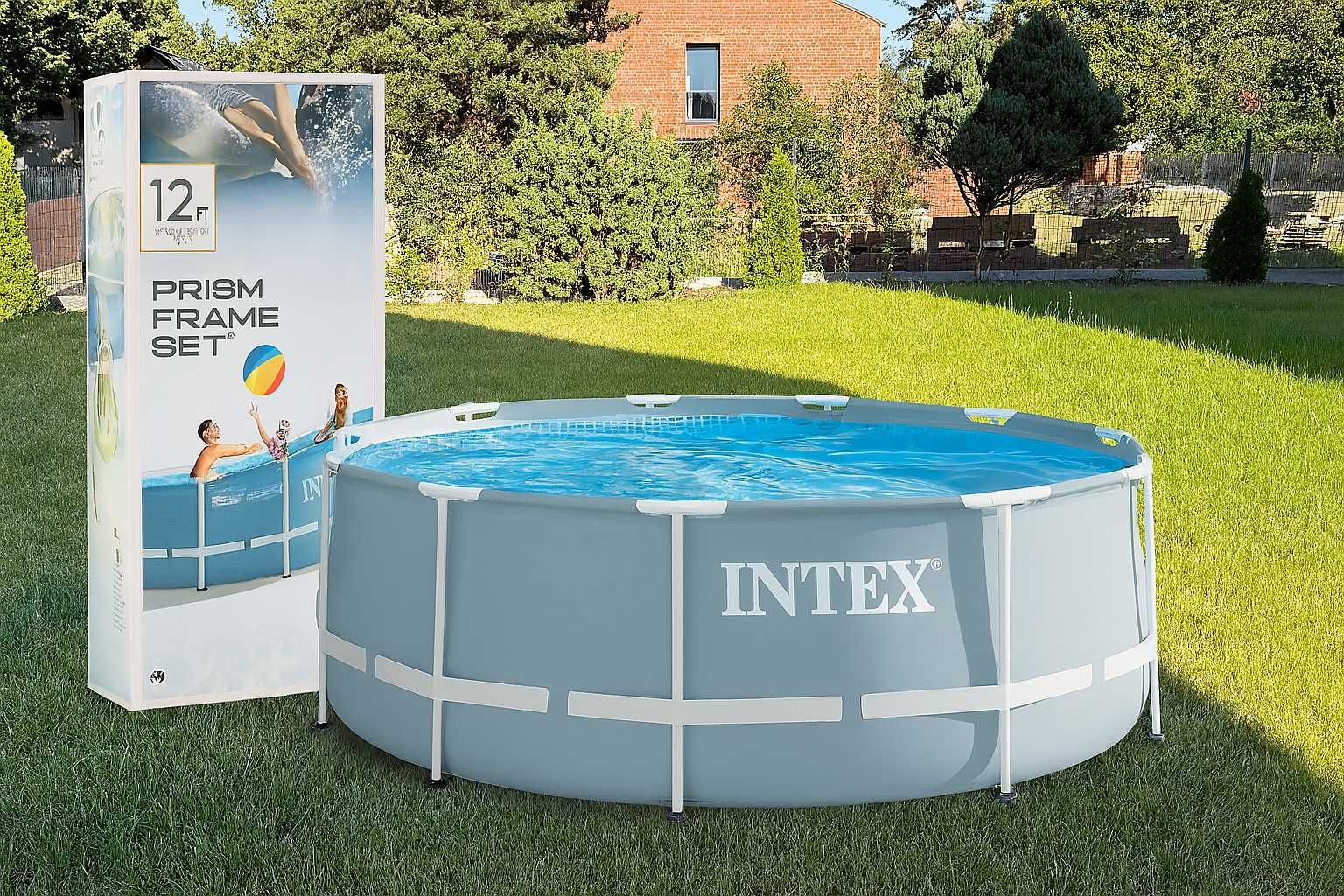 basen Intex Prism Frame 12 ft × 30 in (3,66 m × 76 cm) z pompą